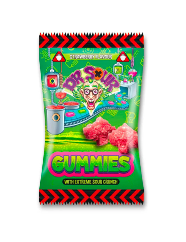 Gummies with Extreme Sour Crunch Strawberry 200 g. Dr. Sour