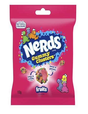 Gummy Clusters Fruits 113 g. Nerds