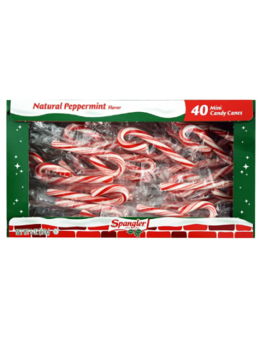 Candy Canes Natural Peppermint 170 g. (40 mini) Spangler